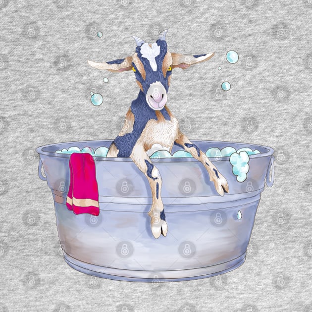 Goat in the Tub by Julie Townsend Studio